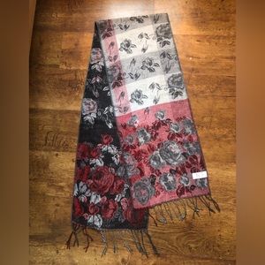 Red Floral Scarf